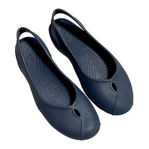 Blue Crocs Sling backs/Flats size 7